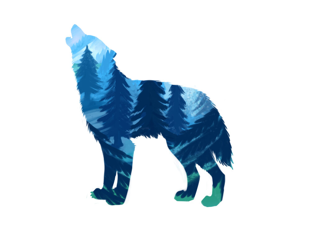 wolf-silhouette